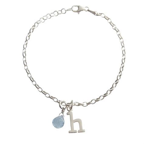 silver initial charm bracelet by lily charmed | notonthehighstreet.com