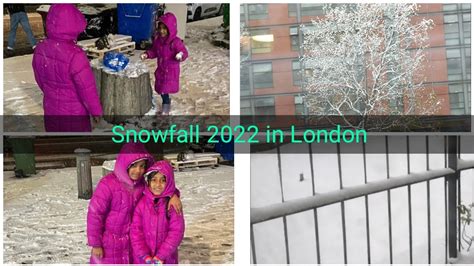 Snowfall in London. First snow of the year 2022.beautiful view.. cooking gallery - YouTube