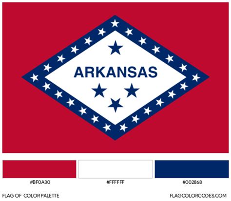 Arkansas flag color codes