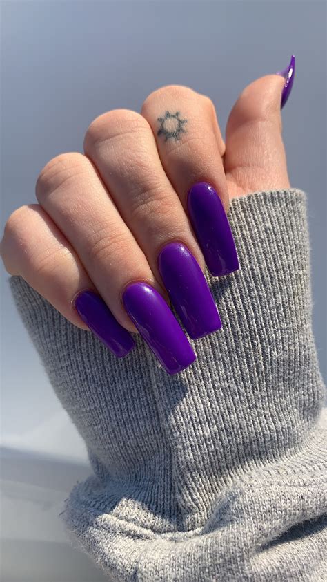 Dark Lavender Nails - Design Talk