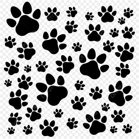 Pet Footprint Vector Design Images, Black Pet Dog Footprints Vector, Black Footprints, Vector ...