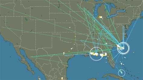 A Map Showing Lightning Strikes Around The World In Real Time