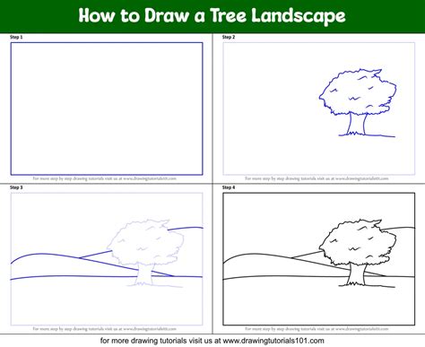 Draw Landscape Step By Step / Step by Step Landscape Drawing Tutorials | SketchBookNation.com ...