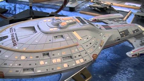 USS Voyager Model NCC 74656 Tracking along the Hull of an Amazing Star Trek Model - YouTube