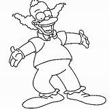 Simpsons Krusty The Clown Coloring Pages Sketch Page sketch template