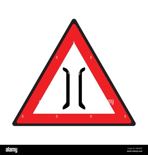 Narrow bridge road sign. Safety symbol Stock Vector Image & Art - Alamy