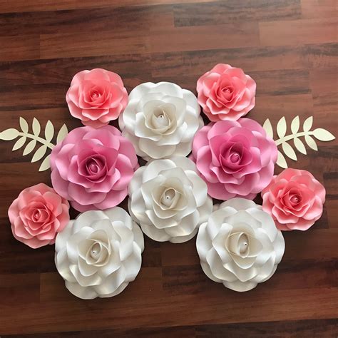 SVG COMBO of Small and Mini Rose Paper Flower Template DIY Cricut and ...