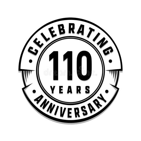 110 Years Anniversary Logo Template. 110th Vector and Illustration. Stock Vector - Illustration ...