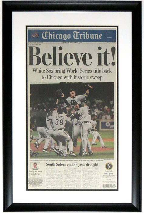 Chicago White Sox 2005 World Series Champions Chicago Tribune - Etsy