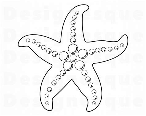 Starfish Outline SVG Star Fish Svg Nautical Svg Starfish | Etsy ...