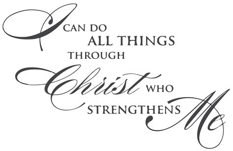 I can do all things through christ who strengthensâ ¦ Vinyl Decal Sticker Quote - Small - Dark ...