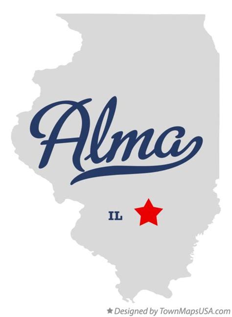 Map of Alma, IL, Illinois