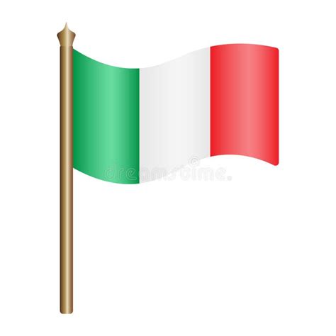 Flag of Italy. Tricolor Fabric Cloth. the National Symbol of the State Develops in the Wind ...