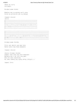 Alipin chords by shamrock @ ultimate guitar | PDF