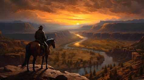 Cowboy Sunset Background Collection 4K Wallpaper Pack, Background Pack ...