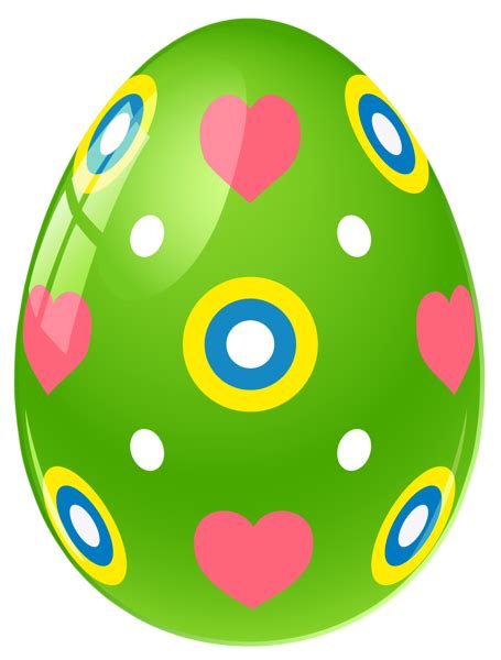 Green Easter Egg with Hearts PNG Clipart Picture in 2023 | Easter egg decorating, Easter eggs ...