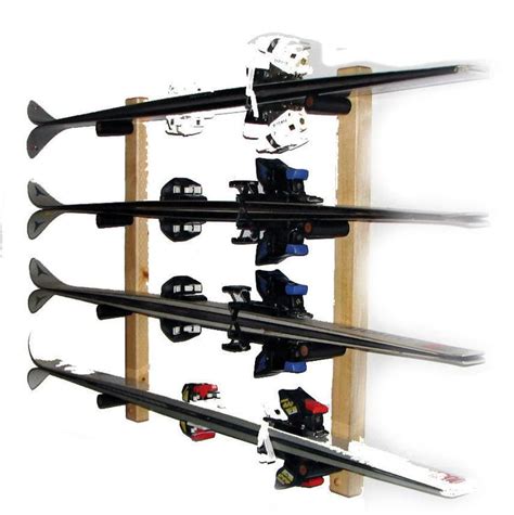 Ski Storage | Horizontal 4 Skis | Ski storage, Ski rack, Industrial style