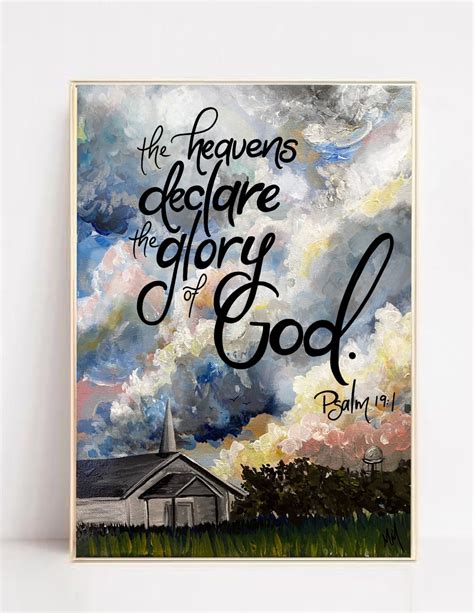 The Heavens Declare the Glory of God Bible Verse Art Illustrated ...