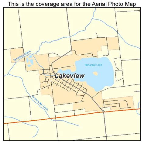 Aerial Photography Map of Lakeview, MI Michigan