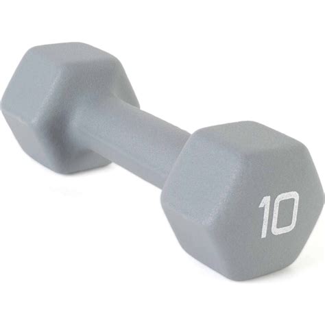 CAP Barbell 10lb Neoprene Dipped Dumbbell, Gray, Single - Walmart.com