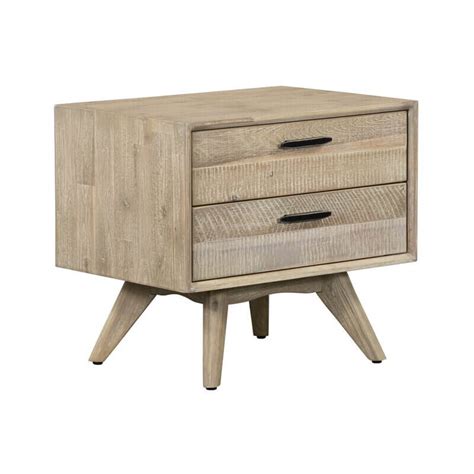 Mid-century modern 2 drawers nightstand – Radwell Designs