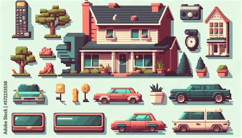 Pixel Art game icon object collection 16 bits, 8 bits Stock Illustration | Adobe Stock