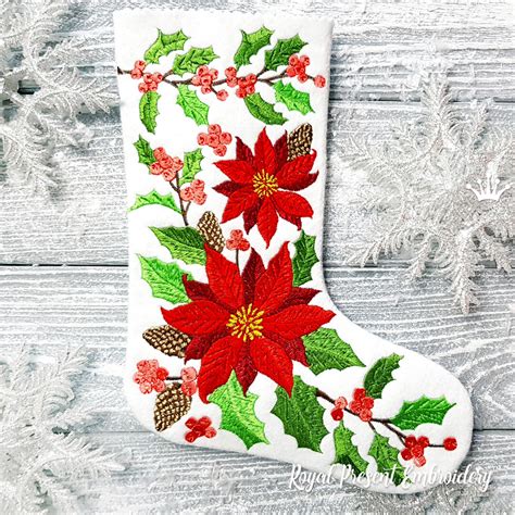 ITH Christmas stocking machine embroidery design