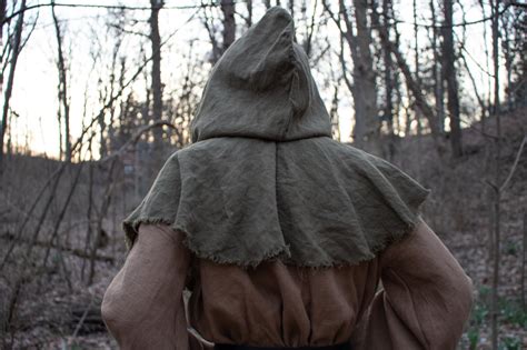 Ranger Hood, Robin Hood, Medieval Archer, Rustic Weathered /F/ (LB)