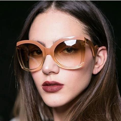 2018 Black Clear Oversized Square Sunglasses Women Gradient Summer Style Classic Woman Sun ...