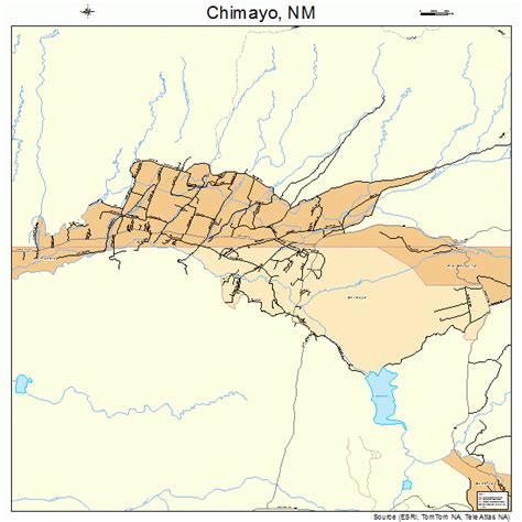 Chimayo New Mexico Street Map 3514950