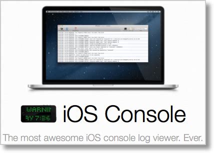 View iOS Logs with iOS Console from Lemonjar – Podfeet Podcasts