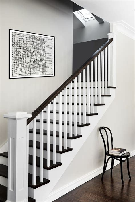 Pin by Carole on Stairs | White staircase, Black painted stairs, Black ...