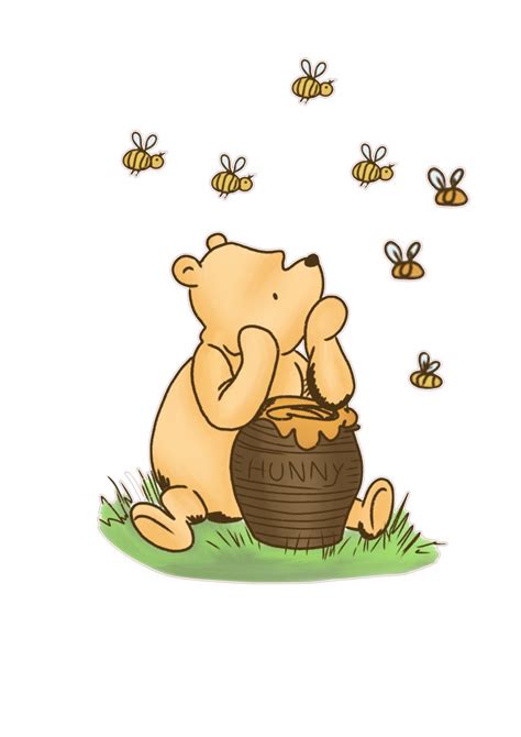 Cake Scene Pre-cut Pooh Bear Honey Pot Edible Image Toppers - Etsy ...