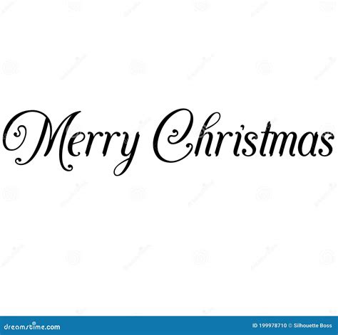 Hand Written Font, Cursive Merry Christmas Handwriting. Isolated Realistic Calligraphic ...