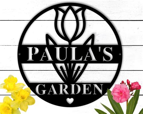 Personalized Metal Garden Signpersonalized Garden Signs Metal Custom ...