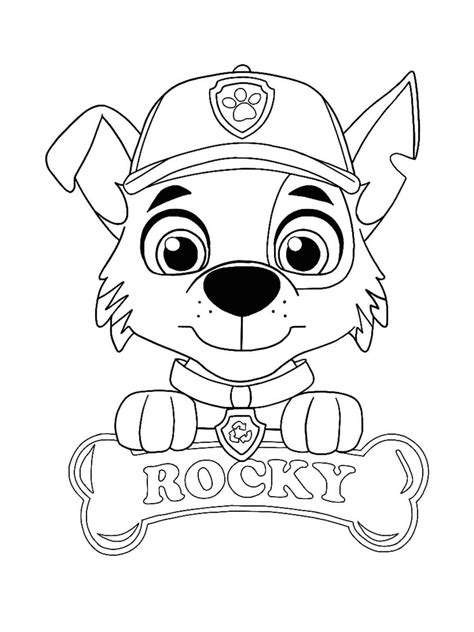 Little Rocky Paw Patrol coloring page - Download, Print or Color Online ...