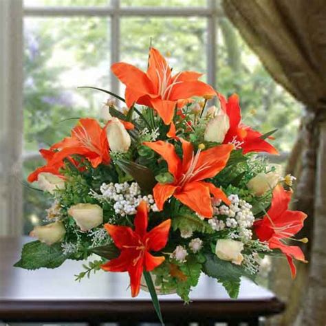 Image result for orange lily flower arrangement | Orange lily flower ...