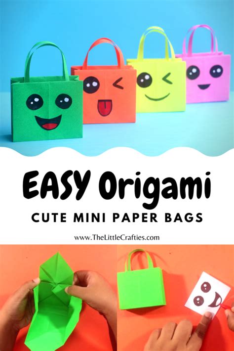 Origami Paper Bag - DIY Paper Bag with Handles - Easy Paper Gift Bags ...