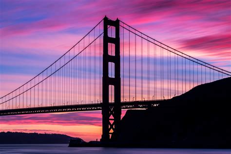 Photo Art of the Golden Gate Bridge at Sunset San Francisco's Golden ...