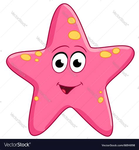 Cute cartoon starfish Royalty Free Vector Image