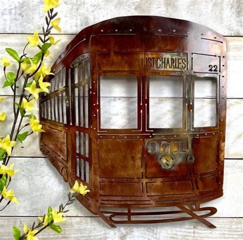 New Orleans Streetcar Metal Art– Damrill Art & Design