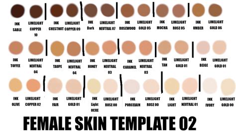 Skin Tone Chart With Names