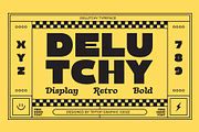 Delutchy | Display Retro Bold Font