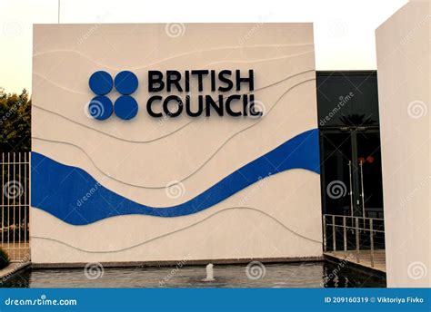 British Council Logo on the Building Facade, Blue in Color. the UK ...