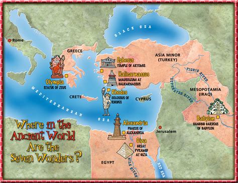The Seven Wonders of the Ancient World map | Dogfoose.com (Michael Kline)