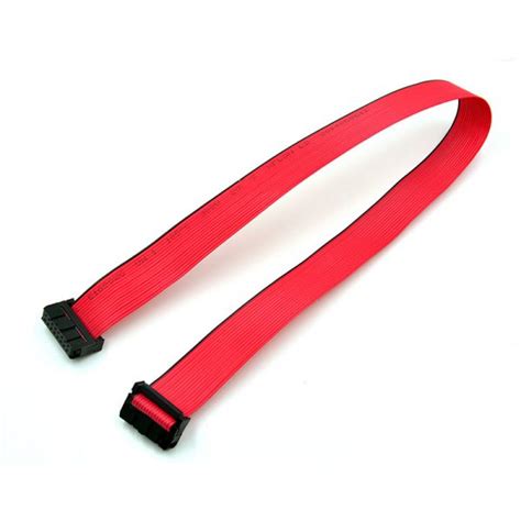 Red 16 Pin Flat Ribbon Cable 2.54mm Pitch - ECOCABLES