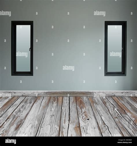 empty room interior with window and wood floor Stock Photo - Alamy