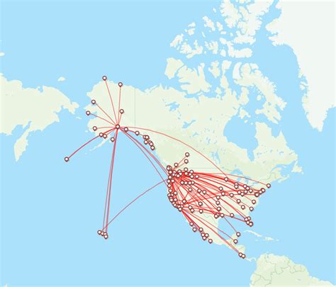 Alaska Airlines routes (AS) - map - Flight Routes