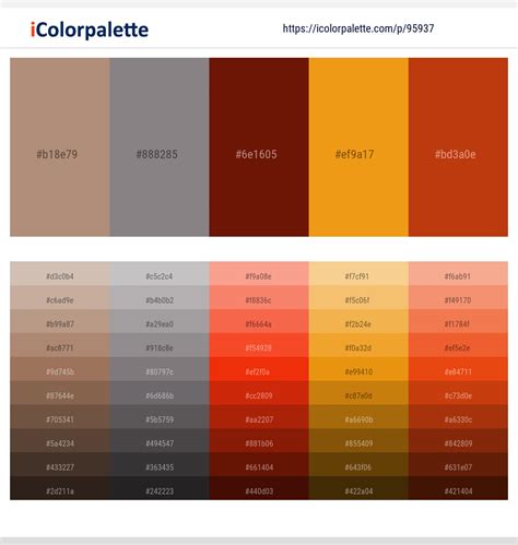 2 Latest Color Schemes with Dark Burgundy And Rust Color tone combinations | 2024 | iColorpalette