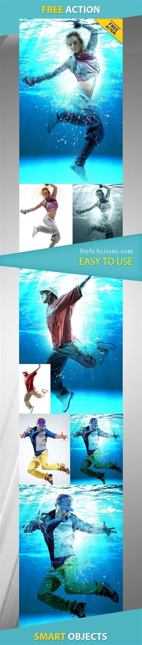 Underwater Effect Photoshop Action Free Download #16764 - Styleactions